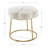 Bonview Flower Upholstered Velvet Metal Accent Stool-304899916