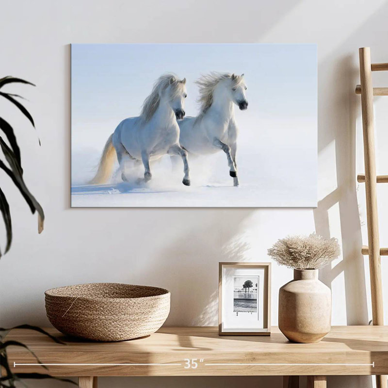 Brampt Snow White Horses, 16" H x 24" W