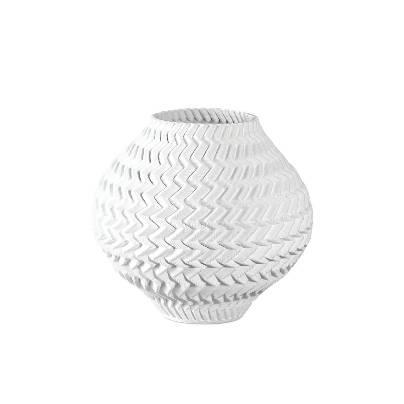 Vase moyen Plisse, H 8,5 po x l 9 po x P 9 po