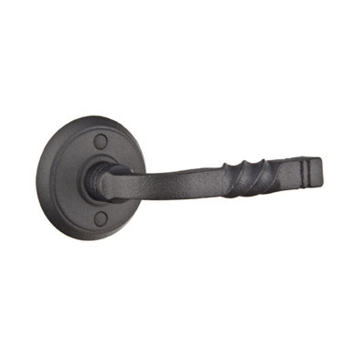 Emtek Privacy Leverset w/ Wrought Steel #2 Rosette and San Carlos Lever