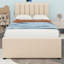 Lit plateforme tapissier avec lit gigogne-826299326