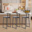 Hauteur comptoir et tabourets de bar avec structure en métal (ensemble de 3)-1542047513