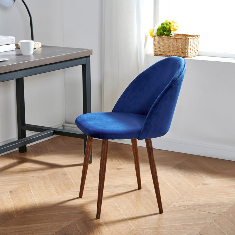Fauteuil d'appoint en velours, Bleu