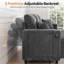 Canapé-lit modulaire en U en chenille de 108 po avec lit escamotable Aenkyo-463483332