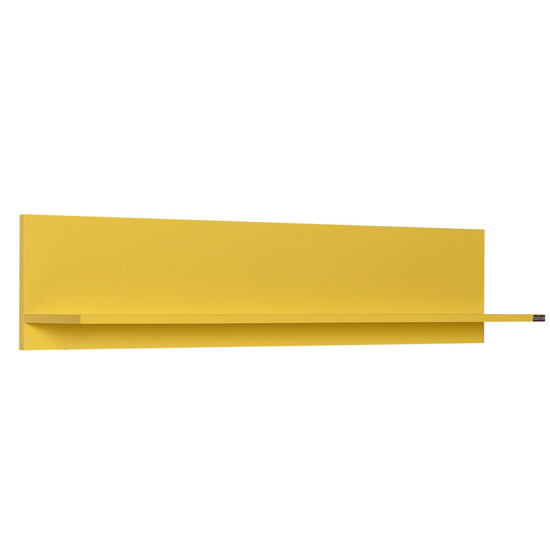 Modern Yellow Wall Shelf, 47.2 x 9.8 x 7.9 Inches | 100% Melamine Coated Particle Board, Thickness: 0.6 Inches | Stylish Solid Color Design for Home Decor, Perfect for Organizing Books & Decorative Items