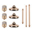 3 Piece Metal Tabletop Candlestick Set