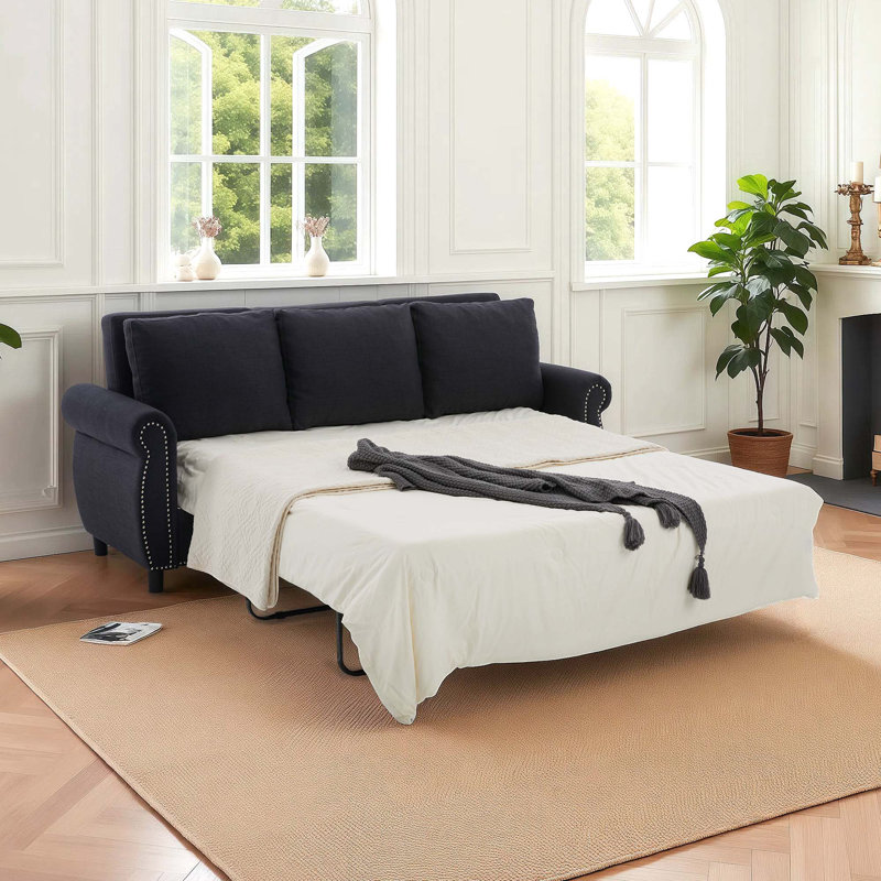 Canapé-lit 81,5 po, Gris foncé