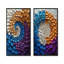 Mauve et bleu, ensemble fractal «Spiral I», art mural abstrait 2 pièces-834379024-834379039