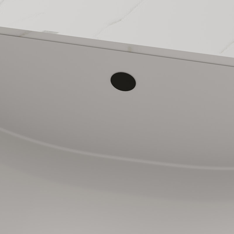 Ensemble de meuble-lavabo simple autoportant 48 po avec lumière DEL Celestia, Blanc