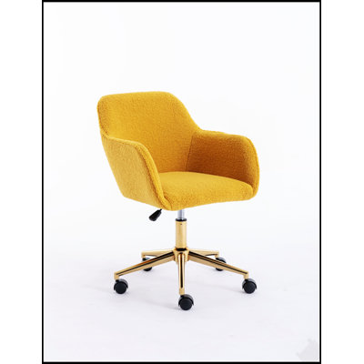 Chaise de bureau pivotante en tissu à hauteur réglable Teddy 360, confortable et élégante pour tout espace de travail