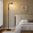 59" Arced Floor Lamp With Glass Lampshade and Bulb Included