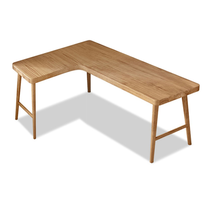 Solid Wood L-shaped Desk, 29.53" H x 62.99" W x 47.24" D