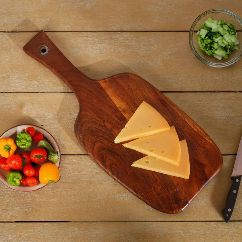 Ensemble de 3 planches à découper en bois de manguier de qualité supérieure, polyvalent pour couper et servir, élégance rustique pour les cuisines modernes
