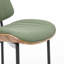 Contemporary Kitchen & Dining Chair with Walnut Bentwood Frame and Padded Faux Leather Seat-2108173973