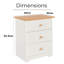 3 Drawer Bedside Table