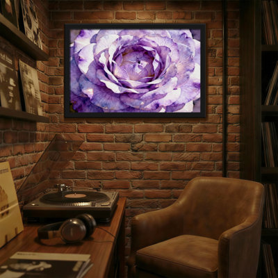 Plantes et fleurs, aquarelle rose mauve