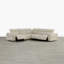 Canapé inclinable électrique de 125 po avec motif mural zéro et tissu 100% polyester-544173648-544173649