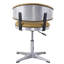 Tabouret doux rembourré en cuir de curcuma avec revêtement de 4 bases
