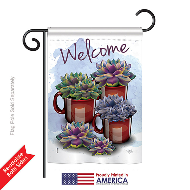 « welcome succa », impression sur le sud-ouest 2 côtés en polyester 18,5 x 13 po drapeau de jardin