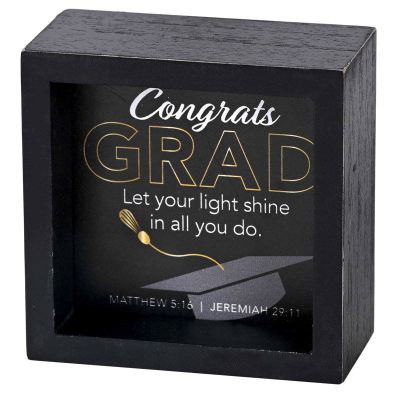 Tabletop 2 Sided Art Congrats Grad 4X4