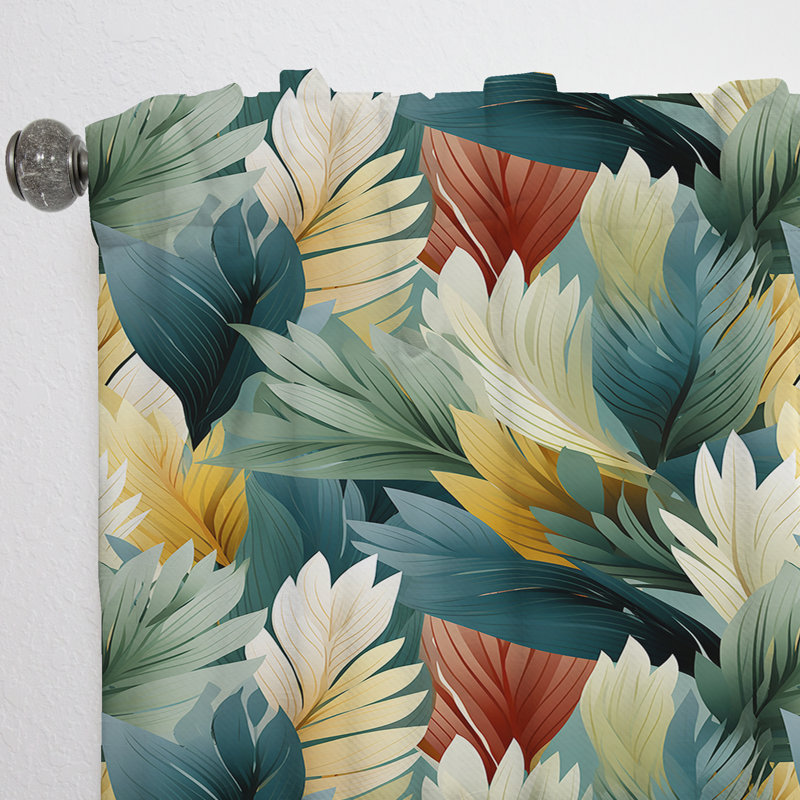 Composition de Daaniyal Jungle Tropical Palms Composition I - Rideau floral - Velours obscurcissant - 1 panneau