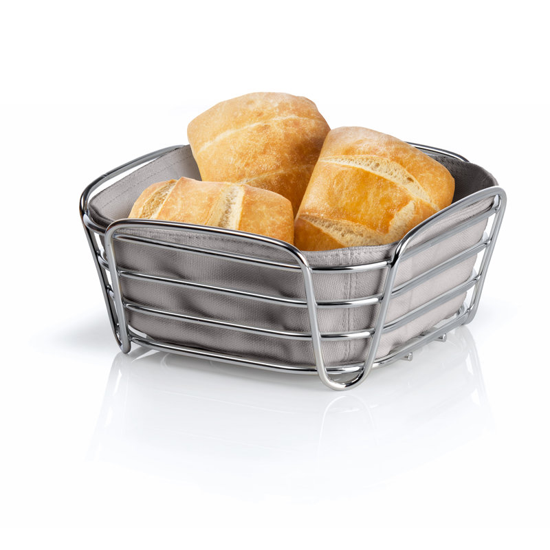 Delara Wire Serving Bread Basket, 9.8", Gray