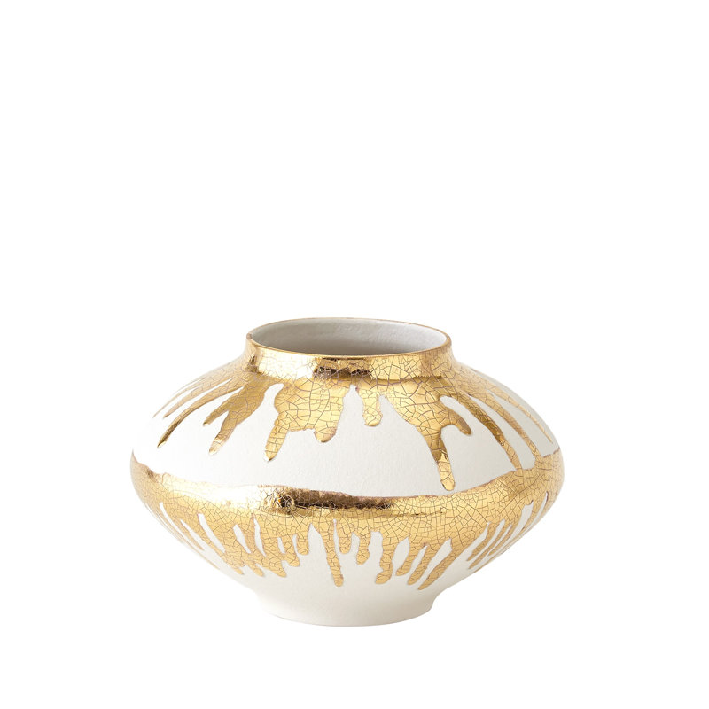Nuove Vase-Gold Drips-Sm
