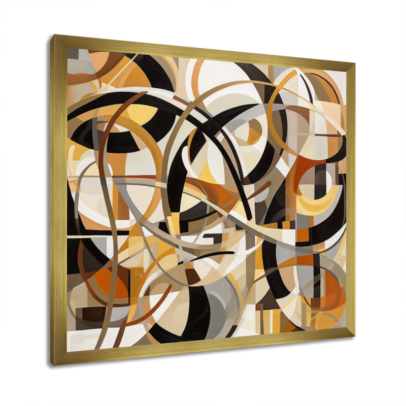 «Mid Century Artistic Transformations I - Modern Midcentury», art mural sur toile, H 16 po x l 16 po x P 1 po
