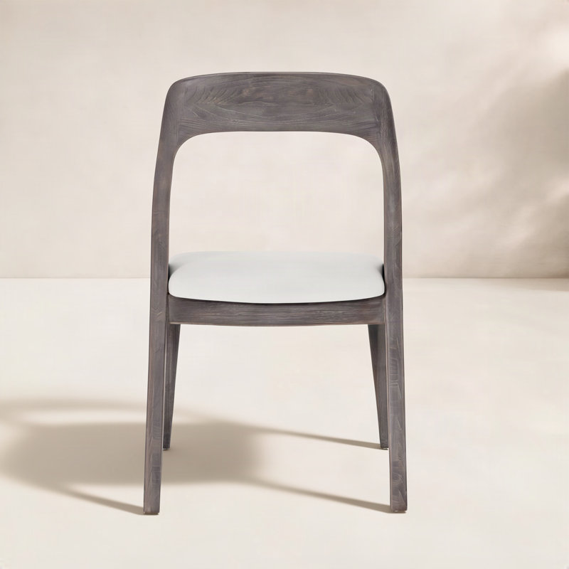 Corfu Outdoor Dining Side Chair, Light Grey Vinyl 6503-010