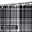 Rideau de douche sans couture à motif abstrait tartan blanc avec 12 crochets-1163025020