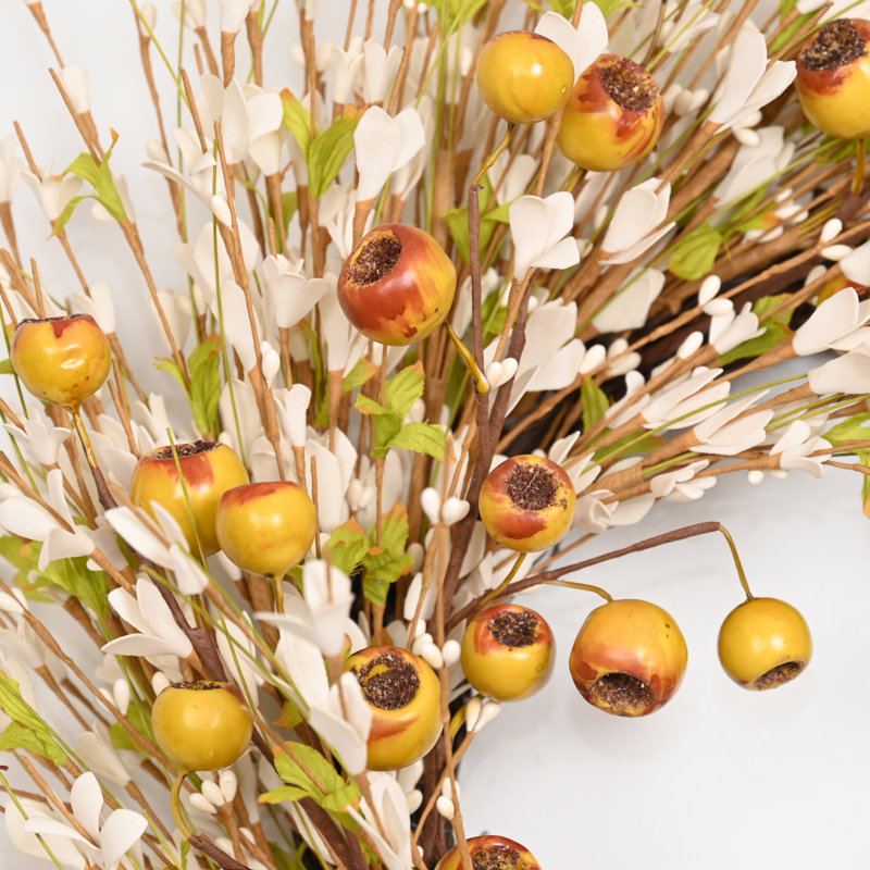 Couronne florale artificielle 24 po