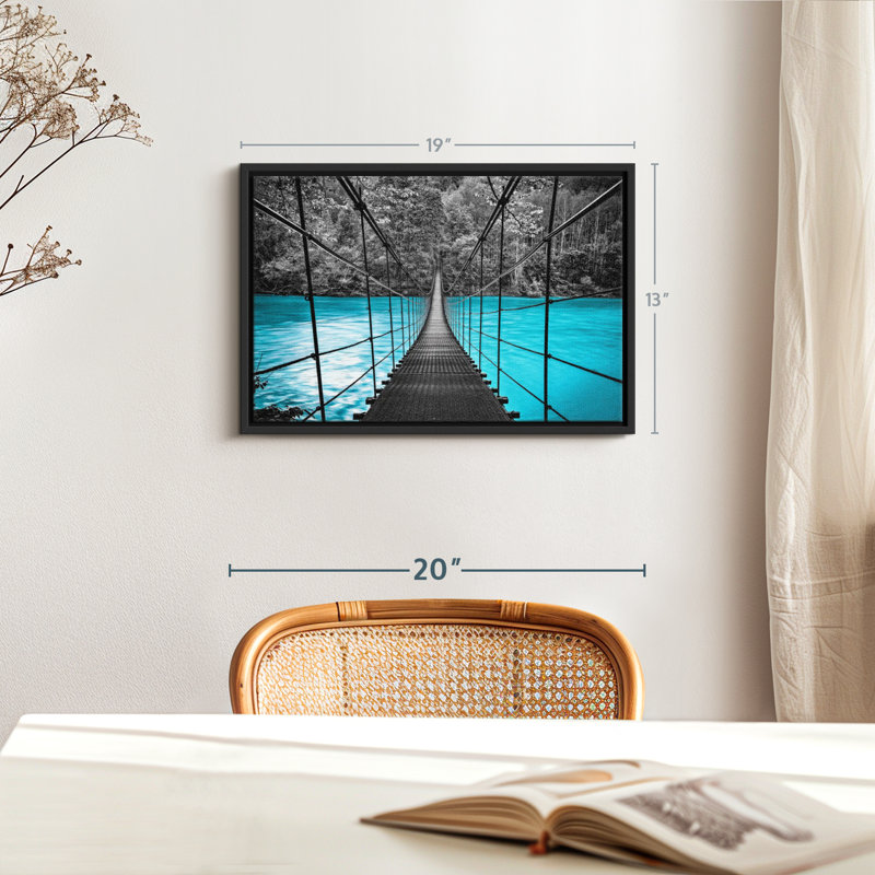 Impression sur toile Suspension Bridge, H 19 po x l 13 po