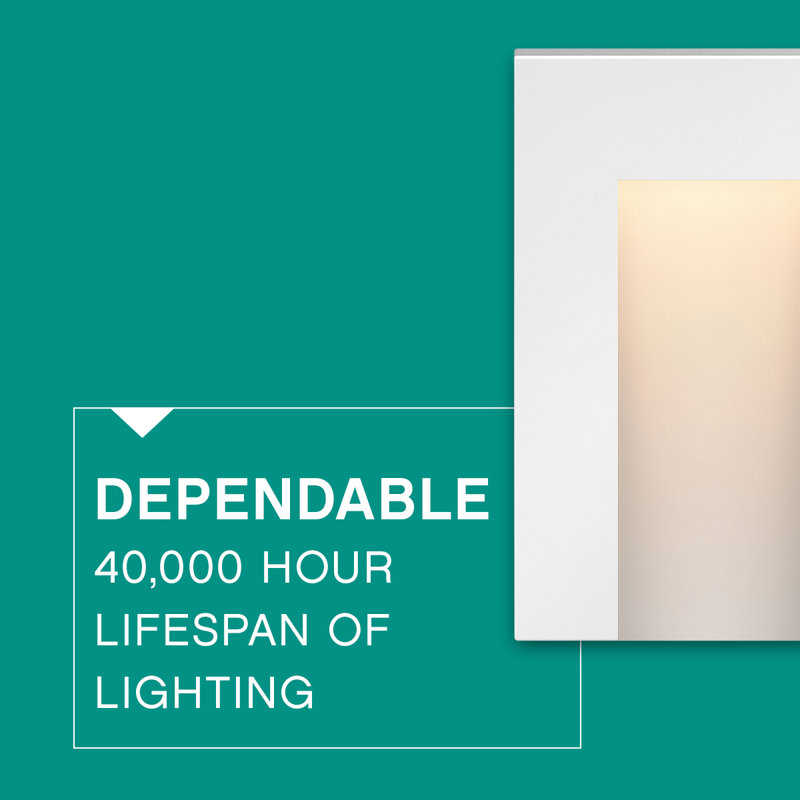 Taper Vertical Low Voltage Hardwire LED Deck Light, Satin White, 8" H x 3" W x 1.5" D