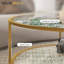 Table, table d'appoint avec rangement, table de bout, table basse à 2 niveaux en verre trempé avec cadre en acier pour le salon