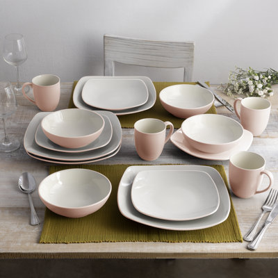 Noritake Colorwave 16-Piece Square Dinnerware Set, Service for 4