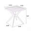 Table en aluminium coulé