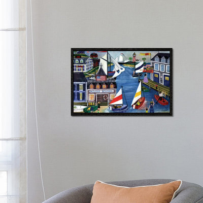 Sailing School Folk Art by Cheryl Bartley - Painting on Canvas