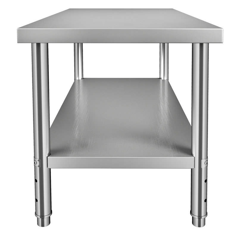 VEVOR 48" Stainless Steel Heavy Duty Work Table with Adjustable Shelf