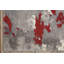 Tapis gris / rouge en laine Haseltine-1632250478