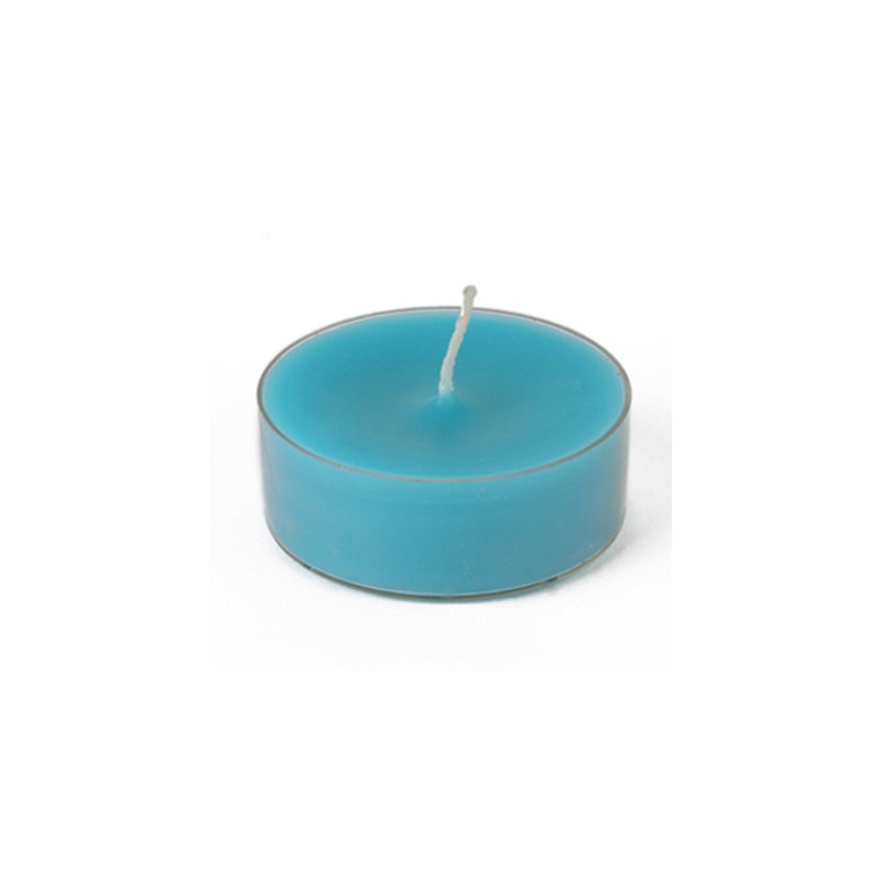 Très grande bougie chauffe-plat, Turquoise, Ensemble de 12