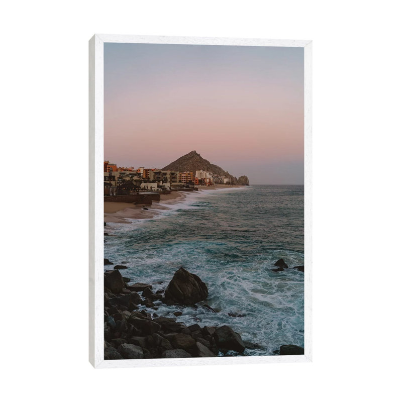 Cabo Sunset by Bethany Young - Print on Canvas, 152.4cm H x 101.6cm W x 3.81cm D, White Framed