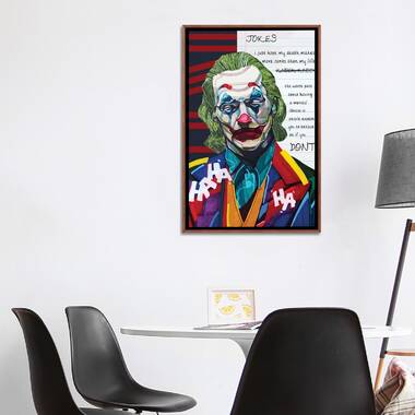 Joker Heath Ledger Canvas Quadro Dipinto, Painting by The_film _collector