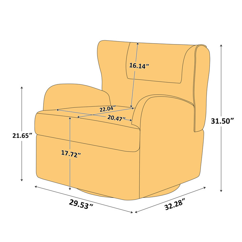 Pivotant de 29,53 po Barbett CAL117, Polyester blanc