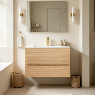 Ensemble d'armoires de salle de bain flottantes 30 po