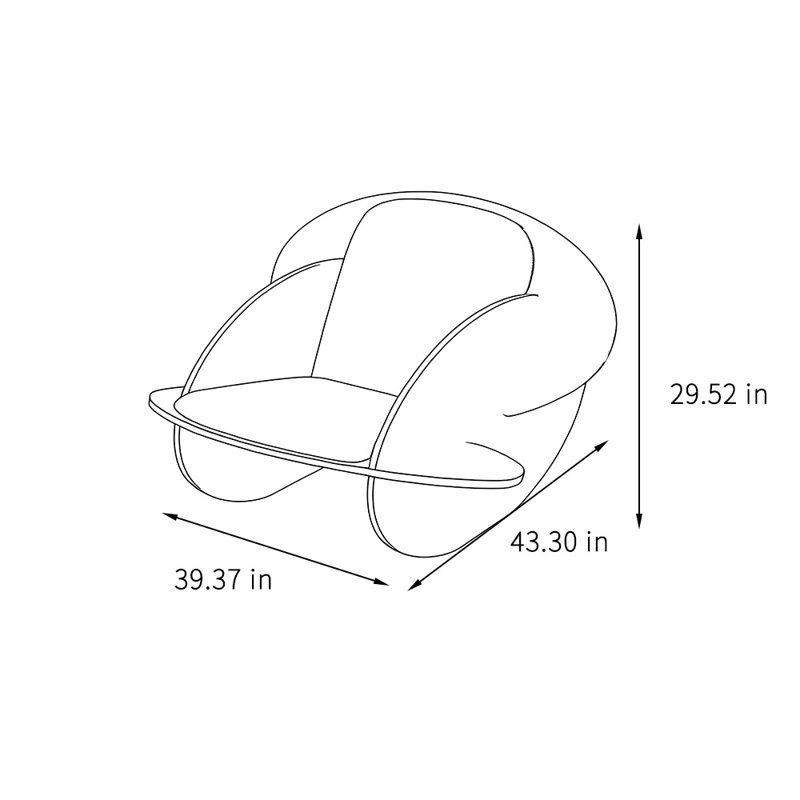 Chaise berçante en bois massif