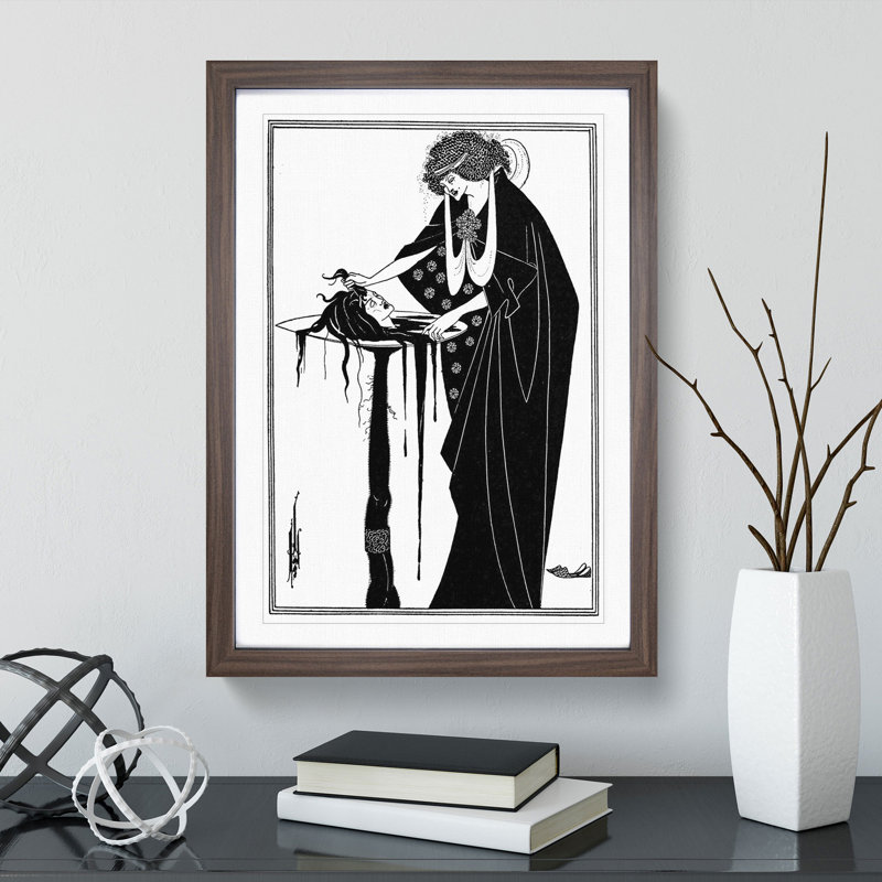 A Tragedy in Act One Vol.2 by Aubrey Beardsley - Framed Print, 48cm H x 36cm W x 2cm D, Walnut Framed