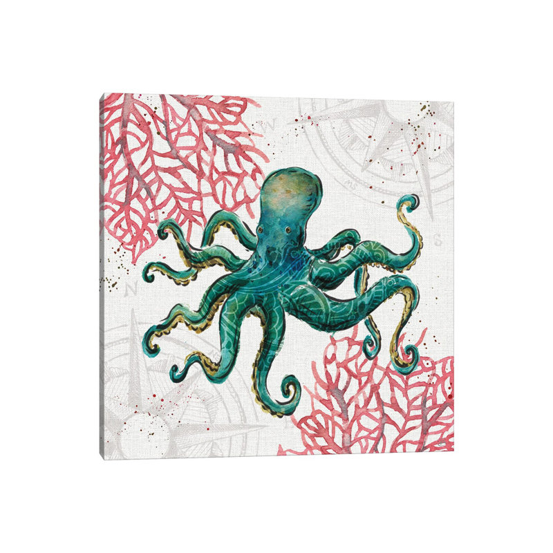Ocean Finds III by Daphne Brissonnet - Wrapped Canvas Painting, 66.04 cm H x 66.04 cm W x 3.175 cm D