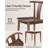 Farmhouse Wood Dining Chairs With Curved Back-879348979-879348978