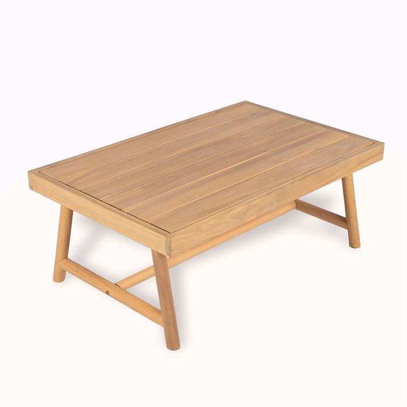 Table basse de patio en bois d'acacia