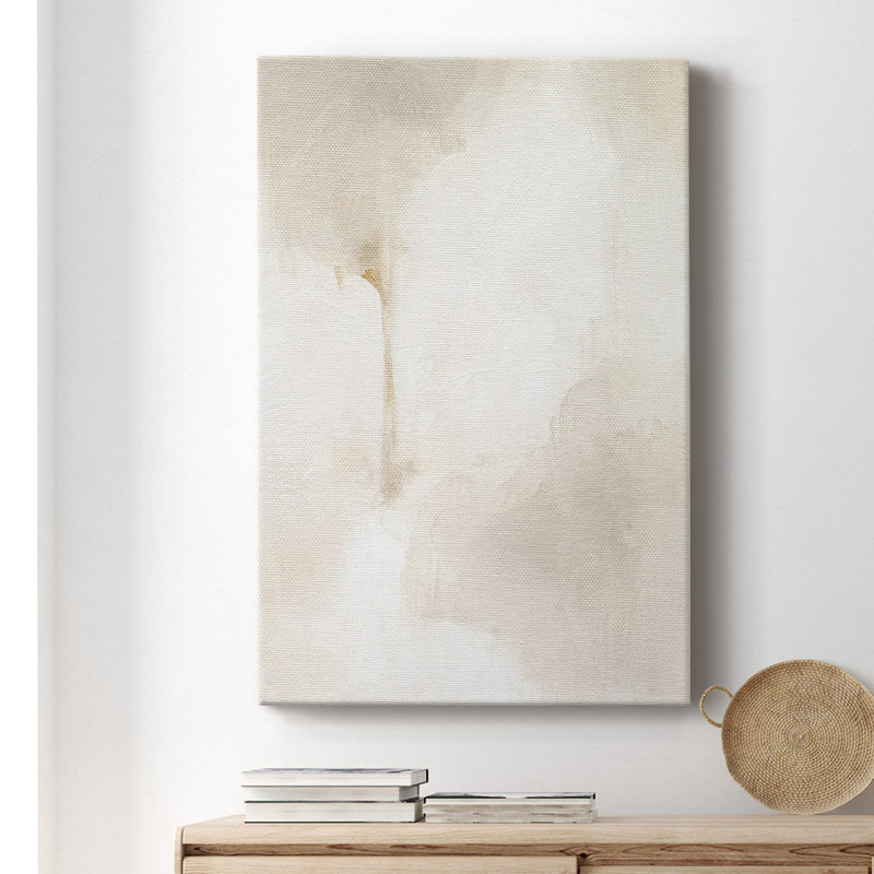 Neutre lueur I - peinture sur toile tendue, H 12 po x l 8 po x P 1 po